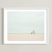 "Tower 13" - Art Print in Sky Blue by Three Kisses Studio - Framed