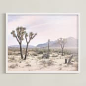 "Joshua Tree No. 10" - Art Print in Desert Rose by Wilder California - Framed