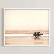 "MEND THE HEART FROM THE SEA + THE SAND " - Art Print in Sandy Shores by Summer Strauch - Framed