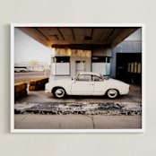 "Time stood still" - Art Print in Stucco White by Maja Cunningham - Framed