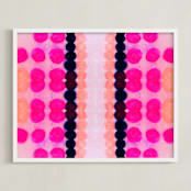 "Still Not Scared" - Art Print in Magenta by HAPI ART - Framed