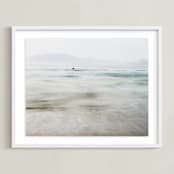 "the pacific" - Art Print in Pacific Blue by Kaitlin Rebesco - Framed