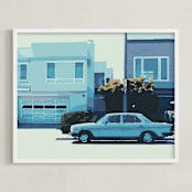 "The Blues" - Art Print in The Blues by Adriana Rojas - Framed