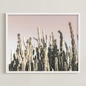 "Summer Cactus" - Art Print in pastel palette by Wilder California - Framed