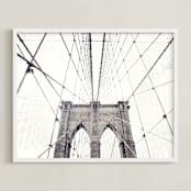 "A Classic" - Art Print in White by Caroline Mint - Framed