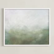 "Morning Mist" - Art Print in Moss by Lorent and Leif - Framed