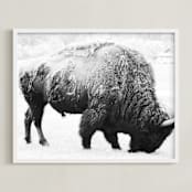 "Living Remnants of the Not-So-Distant Past" - Art Print in Black and White by Shannon Dunlap - Framed