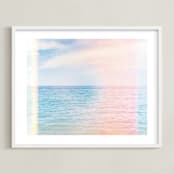 "Summer Sea" - Art Print in vibrant by Kamala Nahas - Framed