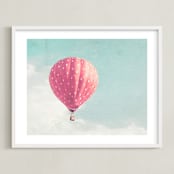 "Up #1" - Art Print in Warm Sky by Shannon Howard - Framed