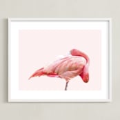 "PINK 3" - Art Print in Elegant Pink by Rega - Framed