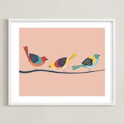 "Out on a Limb" - Art Print in Sunset by Wild Lily Designs - Framed