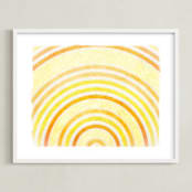 "In The Morning Sun" - Art Print in Yellows by Alex Isaacs Designs - Framed