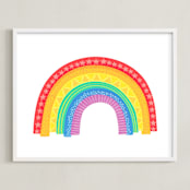 "Rad Rainbow" - Art Print in Rainbow by Jessie Steury - Framed