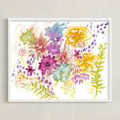 "For Nev" - Art Print in Fuchsia by Mya Bessette - Framed