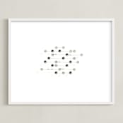 "Abacus 1" - Art Print in Charcoal by Stephanie Nowotarski - Framed