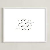 "Abacus 2" - Art Print in Charcoal by Stephanie Nowotarski - Framed