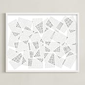 "Popular Sentiment" - Art Print in Charcoal by Stephanie Nowotarski - Framed
