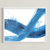 "Anything is Possible" - Art Print in Bold blue by Colleen Ehrlich - Framed
