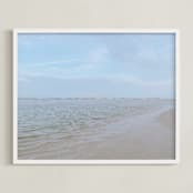 "The Gulf" - Art Print in Gulf Blue by Nicole Simms - Framed