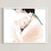 "Beach Nap" - Art Print in Emerald by Andi Pahl - Framed