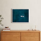 "Waiting on Waves" - Art Print in Dark Teal by Jessica Rice - In a Room