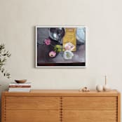 "Kitchen Still Life" - Art Print in Charcoal by Caitlin Winner - In a Room