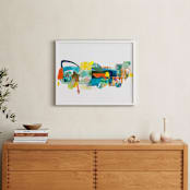 "The Lake and the Trees" - Art Print in Juicy Orange by Erin McCluskey Wheeler - In a Room