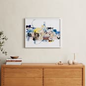 "The Color of Smoke" - Art Print in Sky Blue by Erin McCluskey Wheeler - In a Room