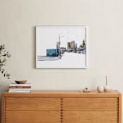 "Los Angeles streets" - Art Print in Eggplant by Viktoria Eperjesi - In a Room