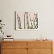 "Peachy Cactus Print" - Art Print in Peach by Wilder California - In a Room