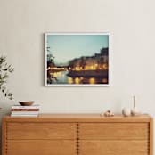"By the Seine" - Art Print in Dark Turquoise by Caroline Mint - In a Room