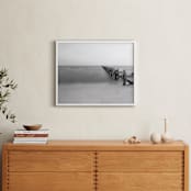 "Broken Dock at Nightfall" - Art Print in Monochromatic by Mary Ann Glynn-Tusa - In a Room
