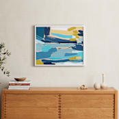 "Flatlands" - Art Print in Process Blue by Katie Craig - In a Room