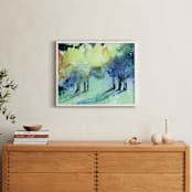 "Streaming" - Art Print in Forest Gem by Debra Pruskowski - In a Room