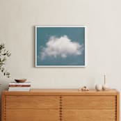 "Cloud in the Sky" - Art Print in Pool Blue by Tania Medeiros - In a Room