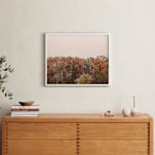 "Oak Leaves and Snowflakes" - Art Print in Autumn Oak by ALICIA BOCK - In a Room