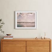 "Reflecting Clouds" - Art Print in Dusty Rose by Anna Western - In a Room