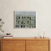 "Windows" - Art Print in grey by Hadas Tal - In a Room