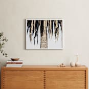 "Hanging Palms" - Art Print in Light Sky Blue by Elan Alvarez Sherman - In a Room
