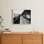 "DC subway fast track" - Art Print in rustic black by Van Tsao - In a Room