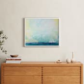 "Sail" - Art Print in Teal Blue by Julia Contacessi - In a Room
