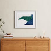 "North Carolina in Paint" - Art Print in North Carolina Green by Denise Wong - In a Room