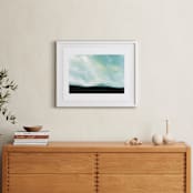 "Serenity Sky" - Art Print in Soothing Sky Blues by Amy Hall - In a Room