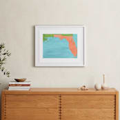 "Florida in Paint" - Art Print in Florida Orange by Denise Wong - In a Room