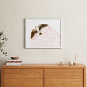 "Soaring Bird" - Art Print in Soft Rose by Eve Schultz - In a Room