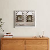 "Beige Scene" - Art Print in Creamy Beige by Alexandra Feo - In a Room