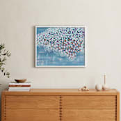 "New Tide" - Art Print in Sunrise Blue by Denise Wong - In a Room