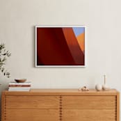 "Flow #1" - Art Print in Dark Red by Tal Paz-Fridman - In a Room