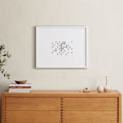 "Abacus 3" - Art Print in Charcoal by Stephanie Nowotarski - In a Room