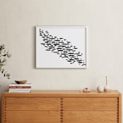 "Sun Spots II" - Art Print in Charcoal by Stephanie Nowotarski - In a Room
